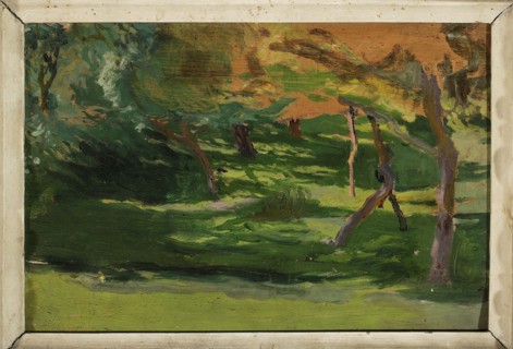 Landscape, sketch for Strange Garden, Mehoffer, Józef 1869–1946 painter, trees, sketches, Kraków