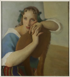Portrait of a Wife, Jacek Mierzejewski 1883–1925, painter; 1919; interwar period, Poland.