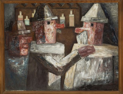 In the bar, Makowski, Tadeusz 1882–1932 painter / author, group portraits, École de Paris style,