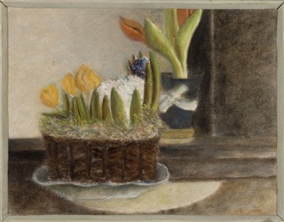 Flowers; Jan Spychalski 1893–1946, painter; 1943; Poland; contemporary painting; oil on panel