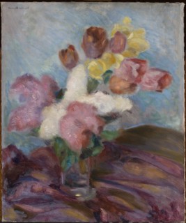 Flowers, Adam Hannytkiewicz 1887–1946, painter; floral still life, oil on canvas, 1935; interwar