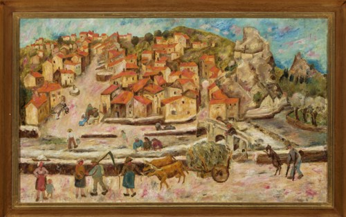 View from the Bridge in Espaly, Makowski, Tadeusz 1882–1932 painter, contemporary painting, École