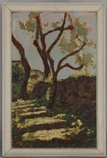 Uphill in the Sun, Bohuszewicz, Jan 1878–1935, painter; contemporary painting; landscape; interwar