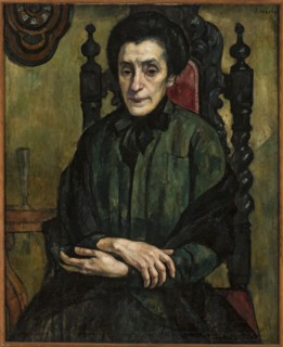 Portrait of Natalia Aszer Ascher, Roman Kramsztyk 1885–1942, painter. Contemporary painting,