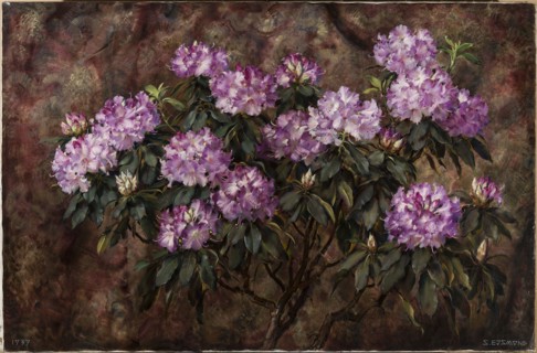 Rhododendrons, Ejsmond, Stanislaw 1894–1939 painter, flowers, contemporary painting, rhododendrons,