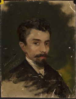 Portrait of Tadeusz Rybkowski; painted by Tadeusz Ajdukiewicz 1851–1916. 1883 oil painting, 32.5 ×