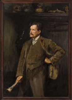 Self-portrait, Ciaglinski, Jan 1858-1913 painter; message provenance; portraits; modernism style;