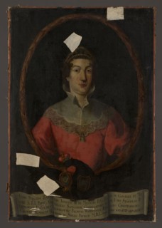 Portrait of Anna Hanna née Radziwill I née Kiszkowa, II née Sadowska, unknown Polish painter. Oval