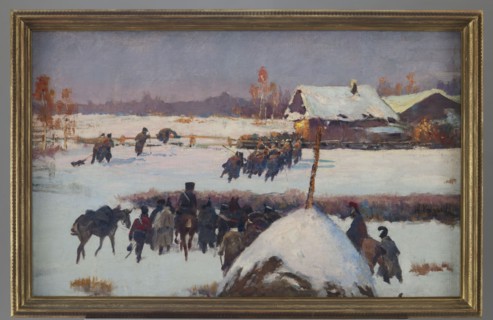 Berezyna, study, Kossak, Wojciech 1856–1942 painter, painting, height 85.5 cm, width 136 cm, A