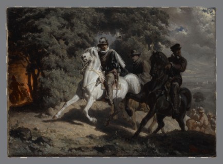 Escape of Henry of Valois from Poland, study; Artur Grottger 1837–1867, painter; 1860; painting;