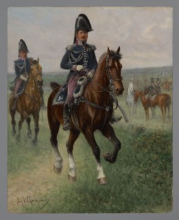 Adjutant Commander of the General Staff and his adjutant, Chelminski, Jan 1851–1925 painter, early