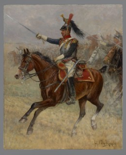 14th Cuirassier Regiment, Chelminski, Jan 1851–1925 painter, early 20th century, painting, height