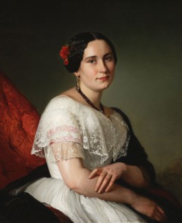 Portrait of Katarzyna Jahn, the artist's sister; Józef Simmler 1823–1868, painter; 1849; oil