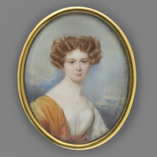Aniela, née Morzkowski, Princess Aleksandrowa Radziwill, married 1829; painted by Moritz-Michael