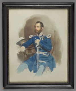 Prince Edward of Saxe-Altenburg 1804–1852 in the uniform of a general of the Bavarian cavalry,