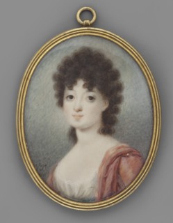 Zofia, née Czartoryska, wife of Stanislaw Zamoyska 1778 or 1780–1837. Portrait miniature, 1803,