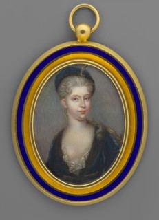 Urszula, Countess Michalowa Wandalin-Mniszchowa, née Zamoyska 1750–1808, miniature portrait, ca.
