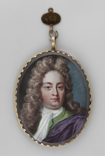 Portrait of a man in a lion-style wig, Georg von Hessen-Darmstadt 1669–1705 ?, unknown artist, male
