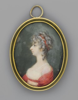 Portrait of a Woman in a White Empire Dress with a Red Shawl, Auvigny, Charles d' 1760–1830 painter