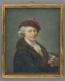 Marcello Bacciarelli, self-portrait in a confederate cap, copy by Mal... T. fl. ca. 1820–1840. Bust
