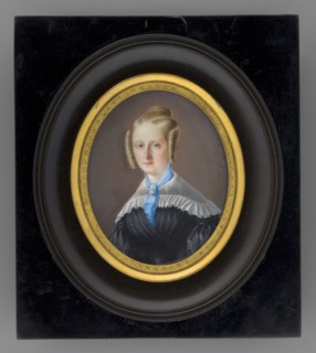 Portrait of Mrs. Ordezyna? Antonina née Kielczewski 1811–1893, wife of Józef Ordega, Lodzia coat of