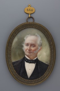 Portrait of an Elderly Man with Sideburns, by Jahn, Friedrich August fl. 1810–1894, painter.