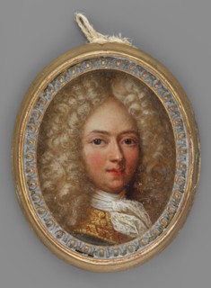 Portrait of a young man in a light lion-style wig self-portrait?, Netscher, Caspar 1635/1636–1684,