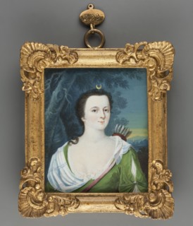 Caroline Louise of Hessen-Darmstadt as Diana 1723–1783, Margravine of Baden; unknown painter;