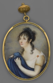 Ascenbraun, Hessian theatre artist, unknown role, painter; portrait of a woman in antique costume à