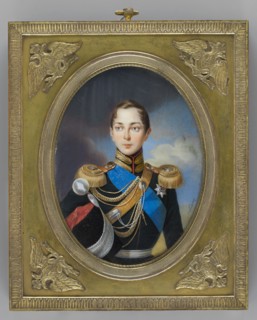 Alexander II Romanov 1808–1881, Tsar of Russia; painted by Ivan Winberg fl. 1800–1851. Miniature