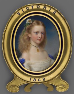 Victoria von Hesse and bei Rhein 1863–1950, daughter of Louis IV of Hesse, portrayed as a girl