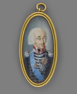 Victor Emmanuel I 1759–1824, King of Sardinia and Piedmont, Duke of Aosta; standing waist-length,