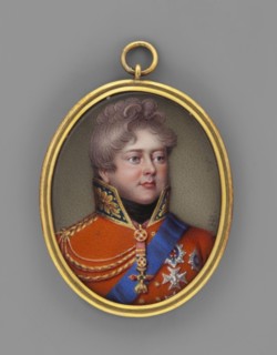 George IV of Hanover 1762–1830 in a British general's uniform. By Henry Bone 1755–1834. Probably a