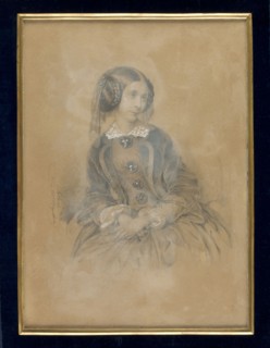 Portrait of a young woman in a crinoline – Seweryn née Potocka? 1795–1871 1st degree v. Izydorowa