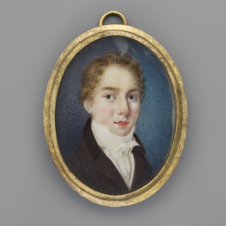 Portrait of a young man, unknown artist, painted in Krzeszowice Lesser Poland Voivodeship, 1810;