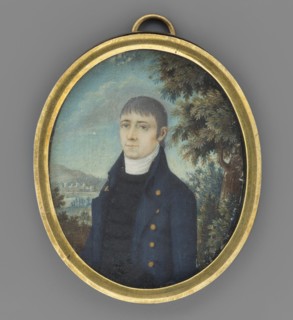 Portrait of a man, unknown painter, Krzeszowice Lesser Poland Voivodeship, plants, trees, man,