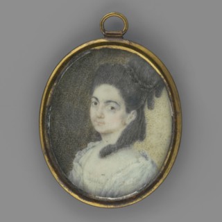 Portrait of a woman in a white dress by Grzegorz Sachowicz 1819–1877, photographic studio, portrait