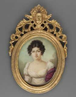 Portrait of a woman with a typhtic shawl and a white dress, unknown artist, women, women's