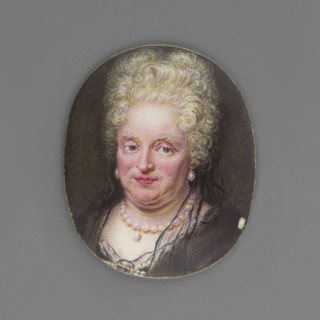 Maria Josepha Habsburg 1699–1757, wife of Augustus III Wettin, in old age; miniature portrait, 1775