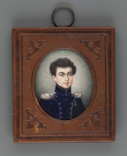 Captain of the Riflemen Józef Maciej Wentzl? 1796–1857, unknown author, en face portrait of a man