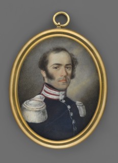 General Karol Zielinski 1787–1835, unknown artist, portrait en trois-quarts of a man; miniature