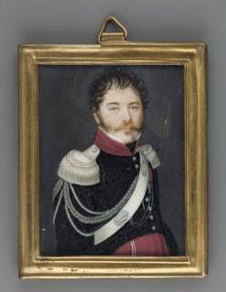 Portrait future general Ignacy Pradzynski 1792–1850 in the uniform of a colonel of the troops of