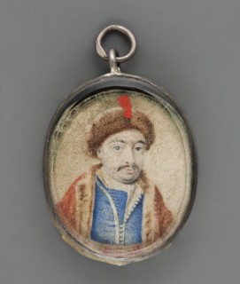 Portrait of an unknown man in oriental costume. In almost straight half-length, head slightly to