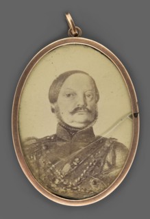 a Portrait of a young nobleman in the uniform of a lieutenant of the National Guard. Bust, slightly