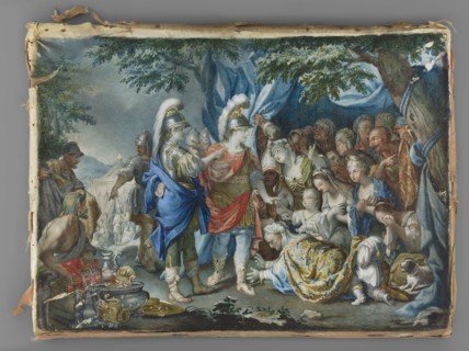 Alexander of Macedon in the camp of King Darius, according to Charles Le Brun Title: La famille de