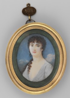 Portrait of a Young Girl, Restallino, Carlo 1776–1864, painter. Female portrait shoulder-length,