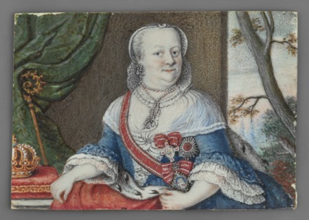 Portrait of Maria Józefa Habsburg 1699–1757, wife of Augustus III, queen of Poland; miniature,