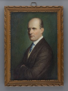 Portrait of a Man with a Monocle, G. Burger, 1918. Miniature, height 12.2 cm, width 8.4 cm.