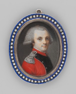 Portrait of an officer, unknown painter; soldiers epaulettes; young man; shoulder-length portrait;