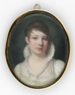 Portrait of a Woman in a White Empire Dress, Aldenrath, Heinrich 1775–1844 painter; dresses Empire